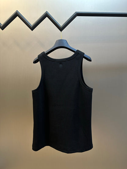 Ami Paris Logo Embroidered Tank Top