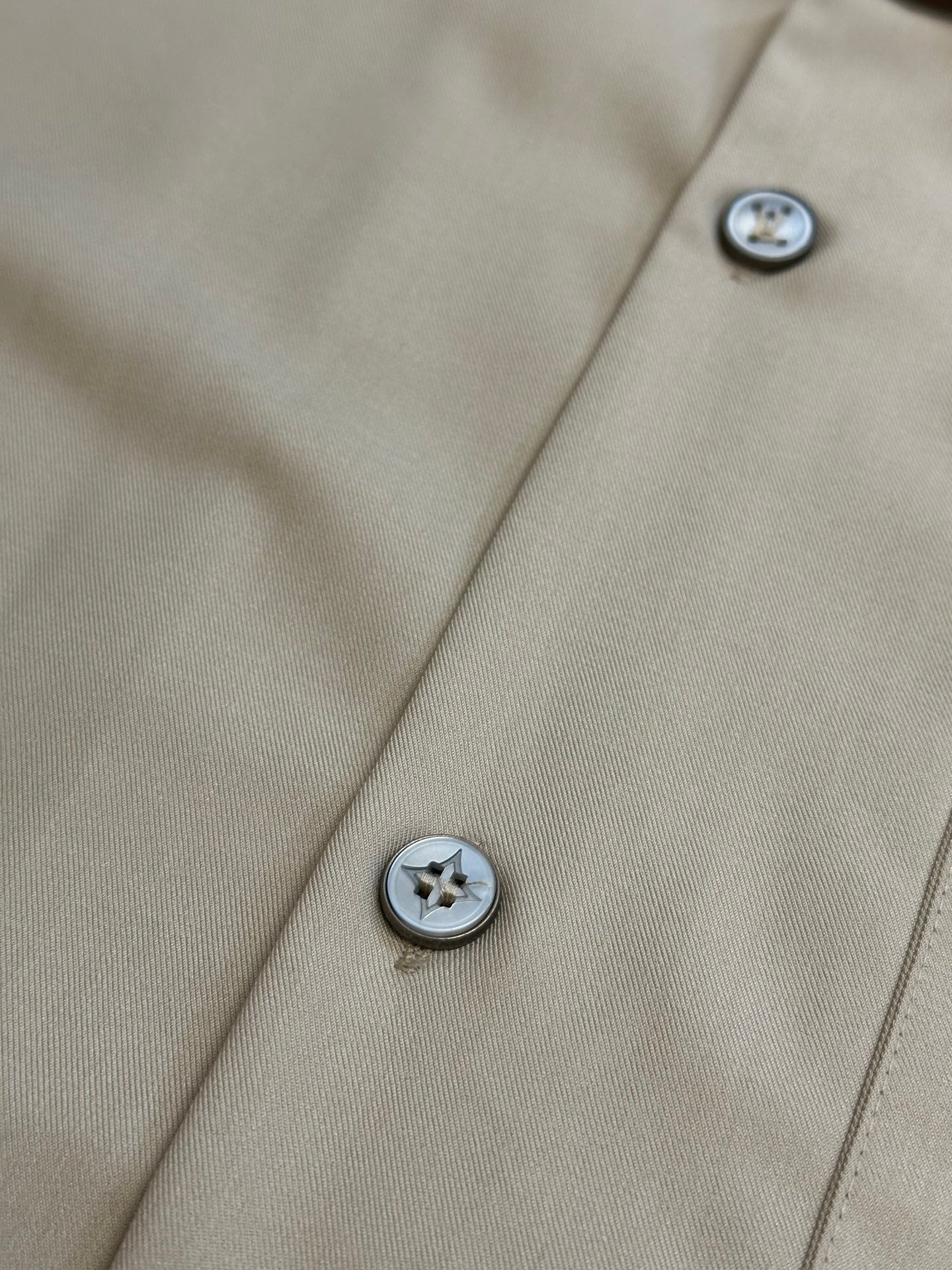 Louis Vuitton Silk-Cotton-Cashmere Open-Collar Logo Shirt