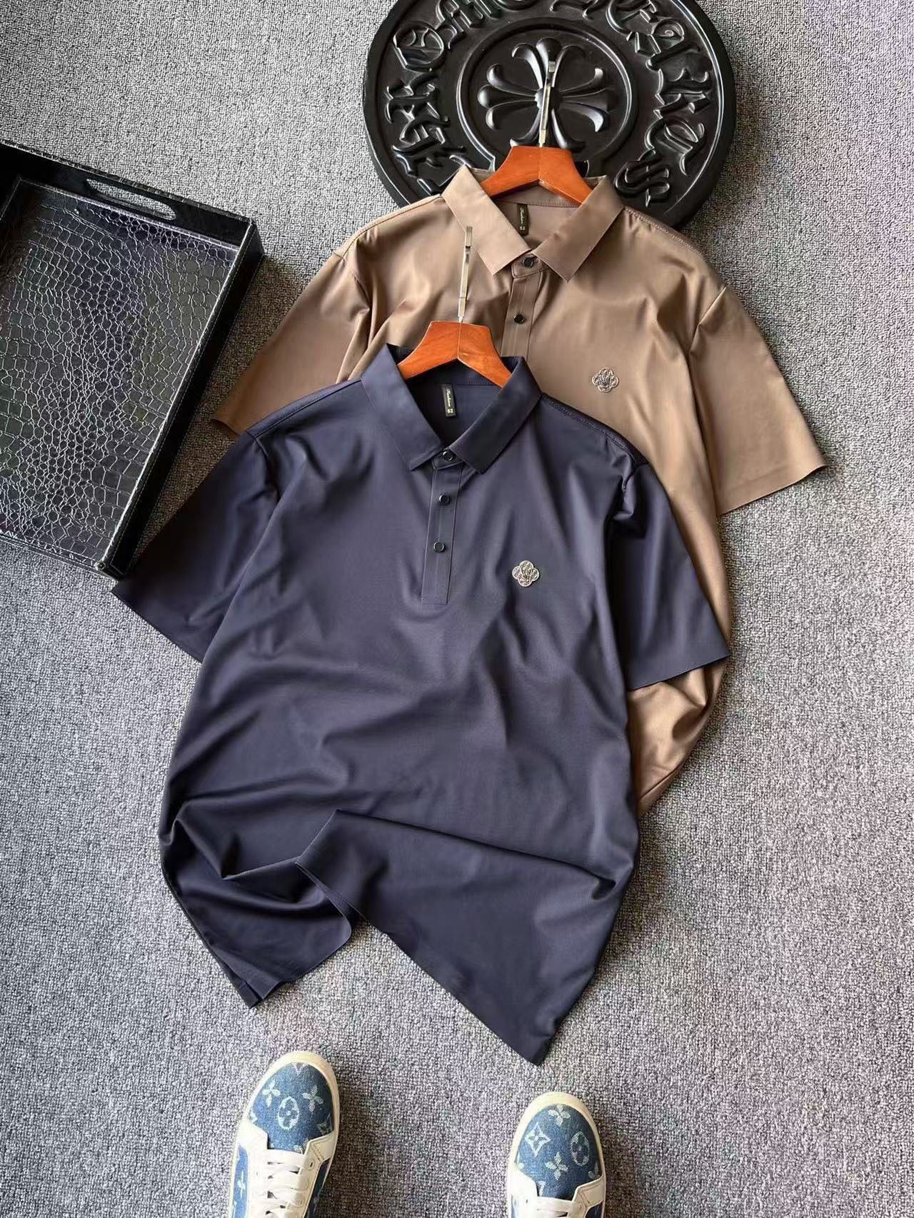 Fendi x Prada Double F Ice Silk Seamless Polo Shirt