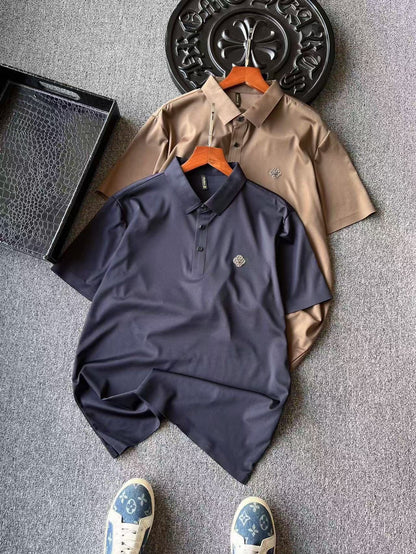 Fendi x Prada Double F Ice Silk Seamless Polo Shirt