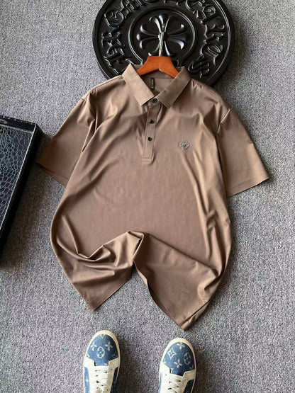 Fendi x Prada Double F Ice Silk Seamless Polo Shirt