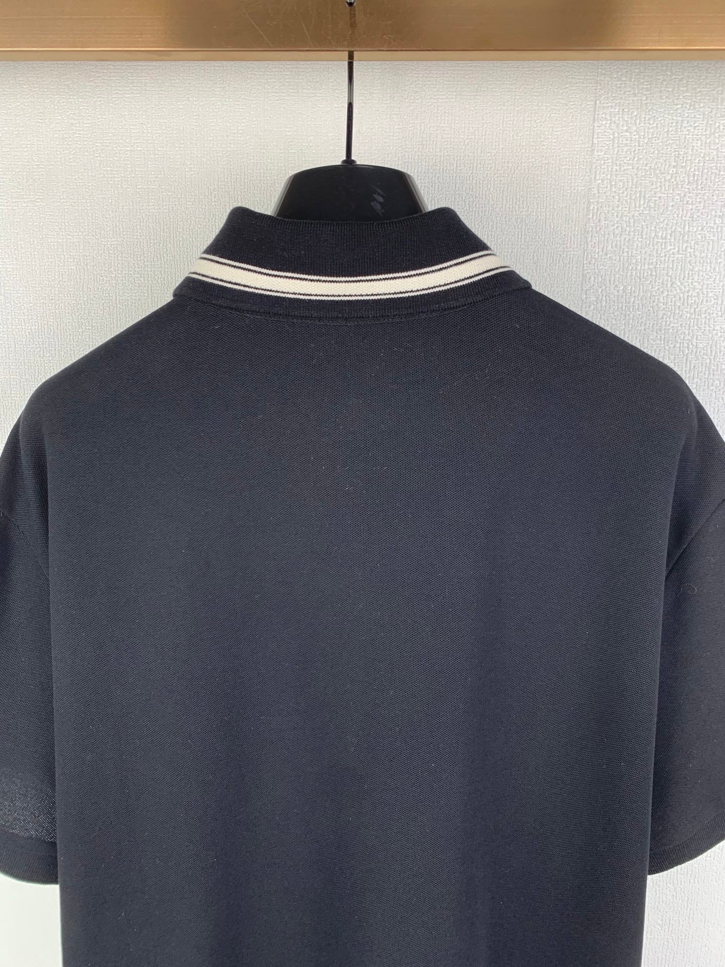 Moncler Striped Logo Polo Shirt