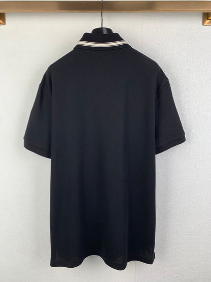 Moncler Striped Logo Polo Shirt