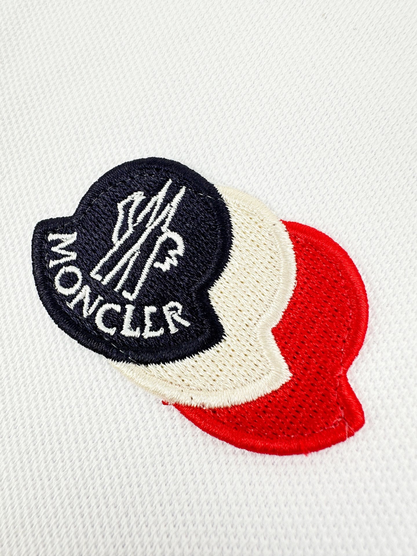 Moncler Patch Logo Pique Cotton Polo Shirt