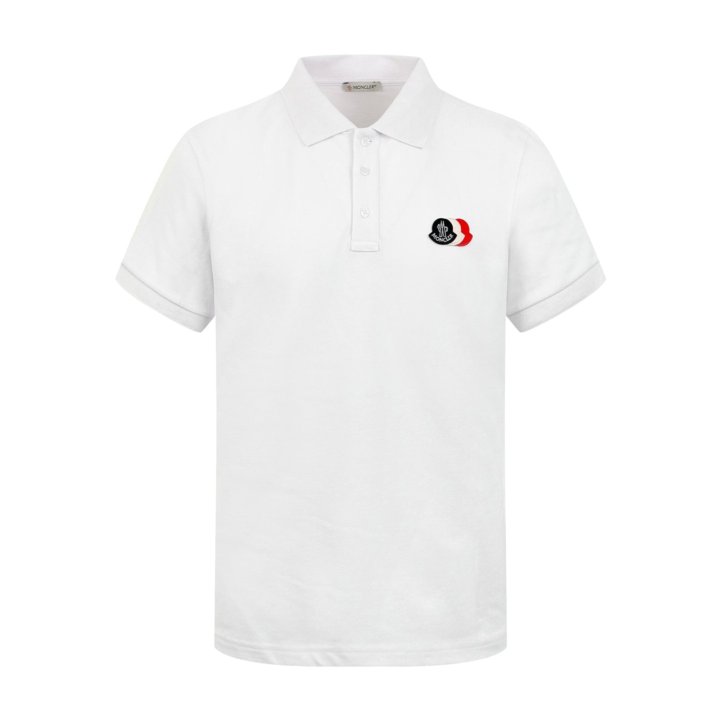 Moncler Patch Logo Pique Cotton Polo Shirt