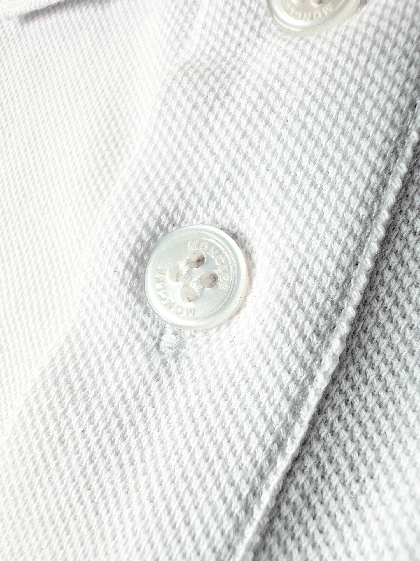 Moncler Patch Logo Pique Cotton Polo Shirt