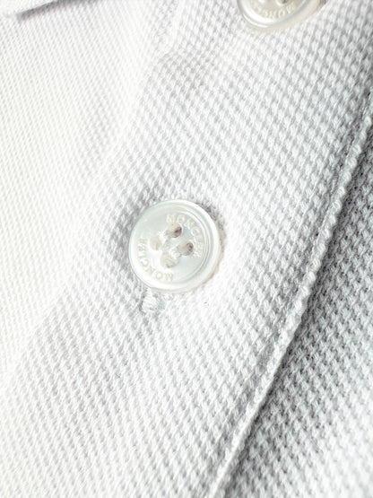 Moncler Patch Logo Pique Cotton Polo Shirt
