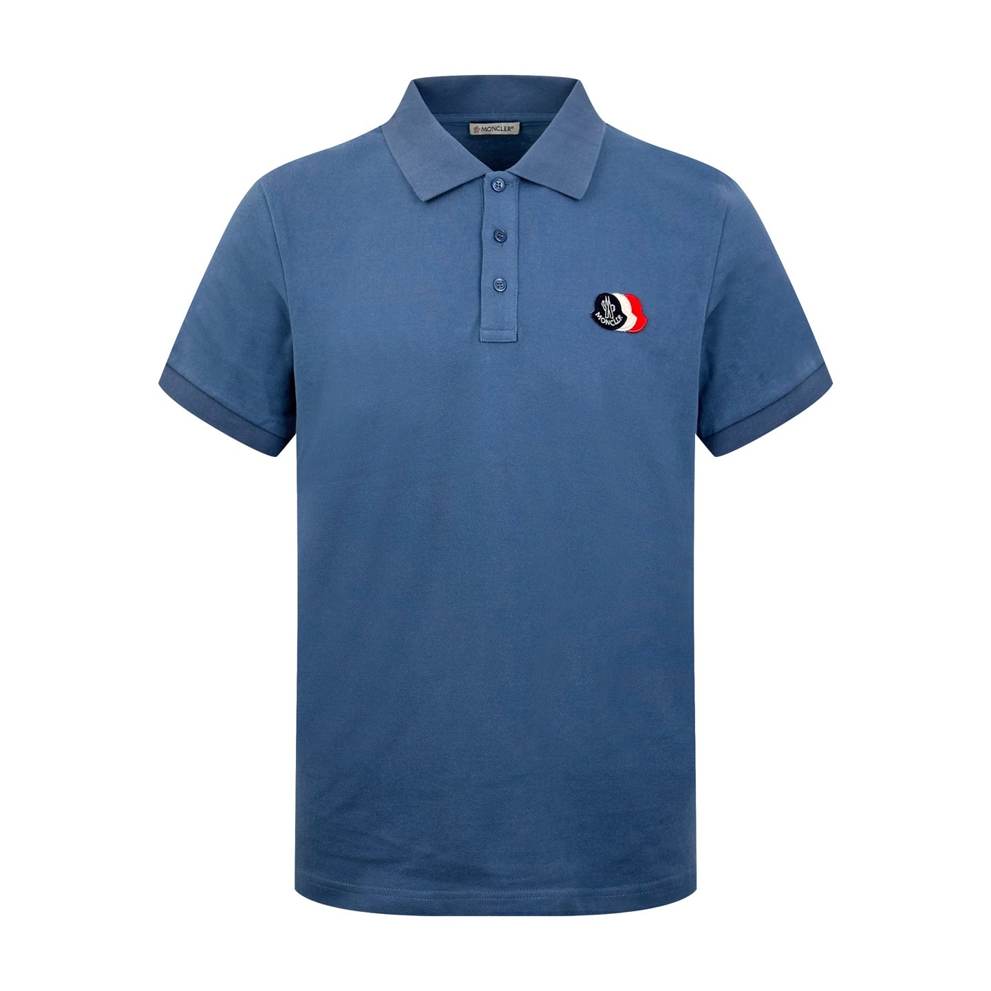 Moncler Patch Logo Pique Cotton Polo Shirt