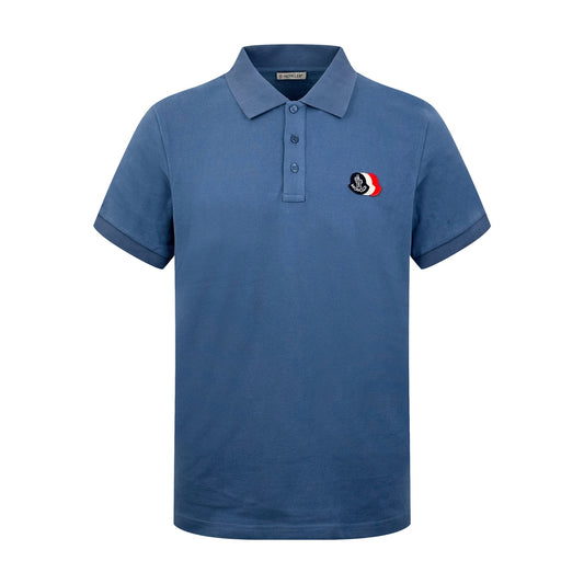 Moncler Patch Logo Pique Cotton Polo Shirt