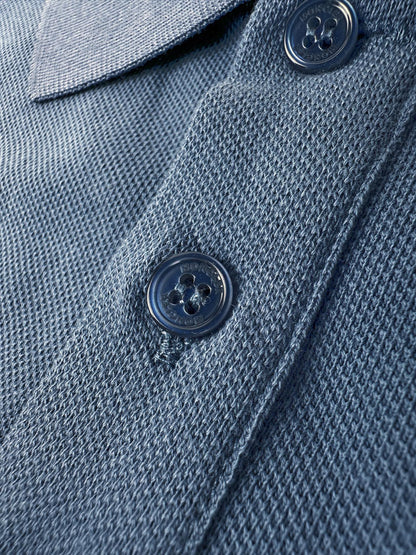 Moncler Patch Logo Pique Cotton Polo Shirt