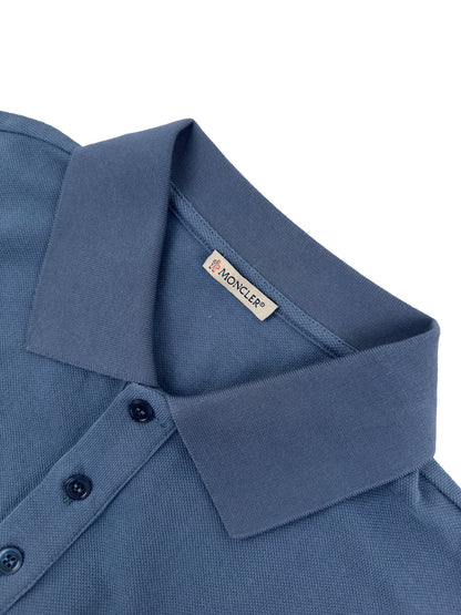 Moncler Patch Logo Pique Cotton Polo Shirt