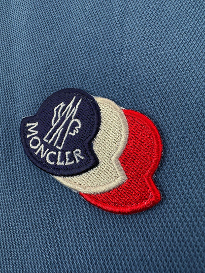 Moncler Patch Logo Pique Cotton Polo Shirt