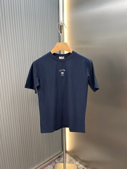 Celine Triomphe Embroidered Loose T-Shirt