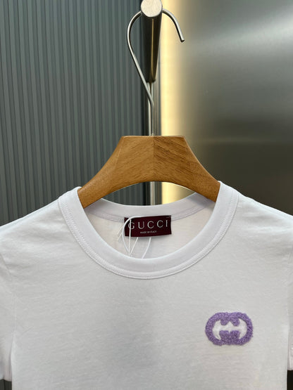 Gucci Fleece Logo Knit Cotton T-Shirt – 2026SS