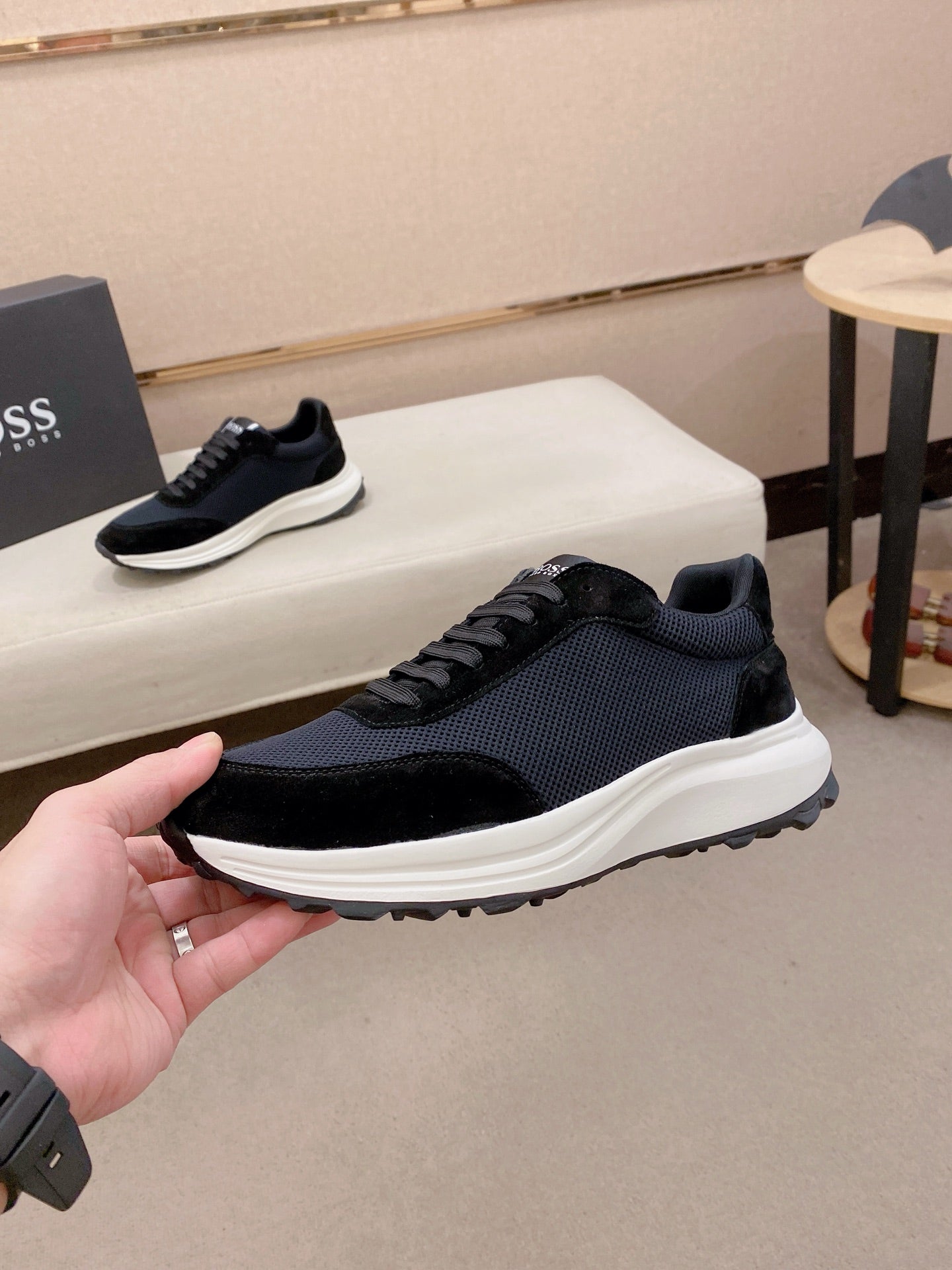 Boss Italian Leather Casual Sneakers