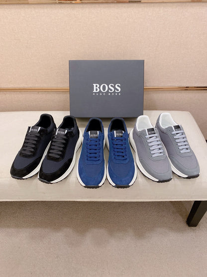 Boss Italian Leather Casual Sneakers
