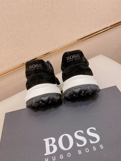 Boss Italian Leather Casual Sneakers
