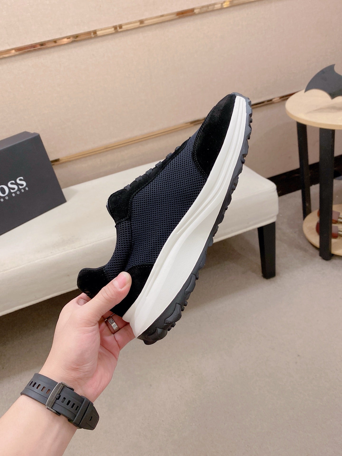 Boss Italian Leather Casual Sneakers