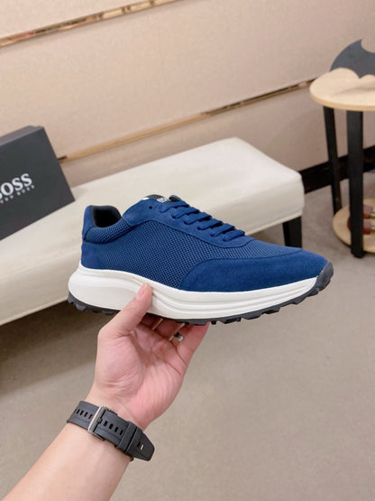 Boss Italian Leather Casual Sneakers