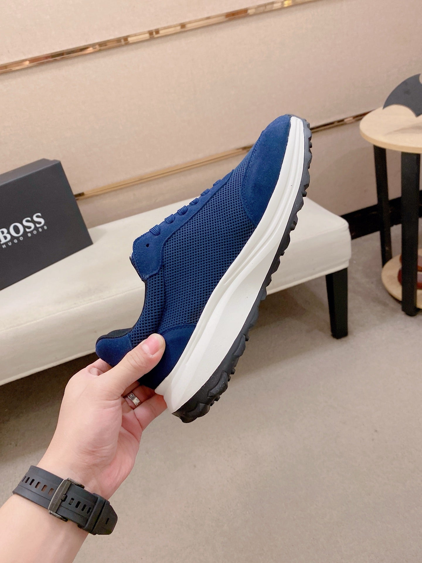 Boss Italian Leather Casual Sneakers
