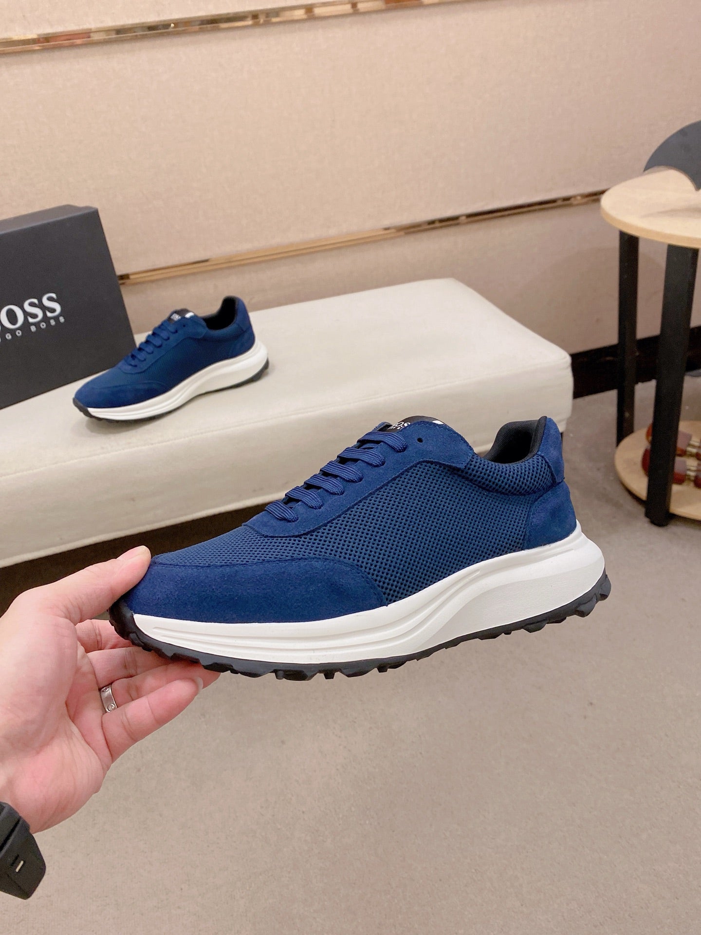 Boss Italian Leather Casual Sneakers