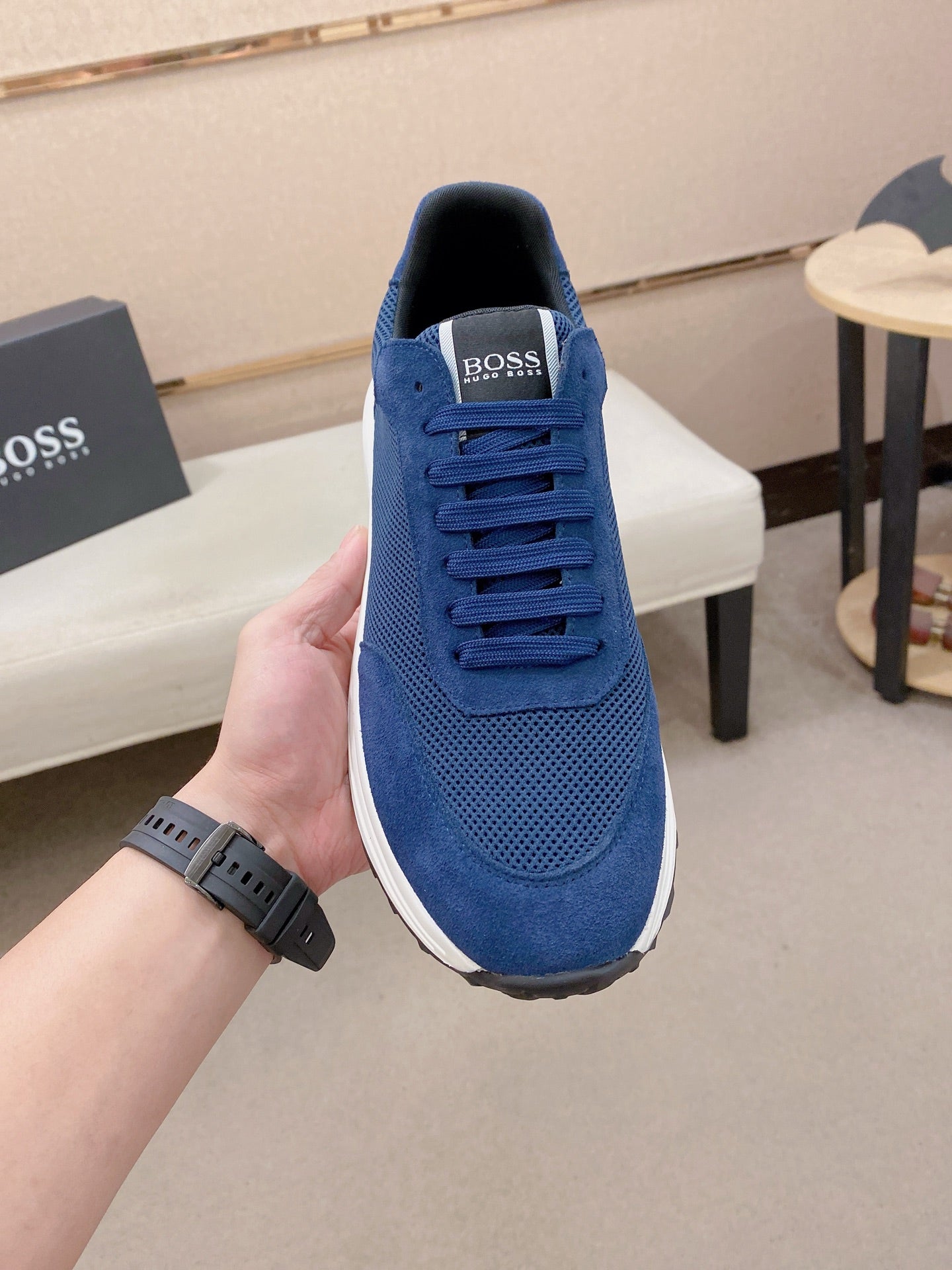Boss Italian Leather Casual Sneakers