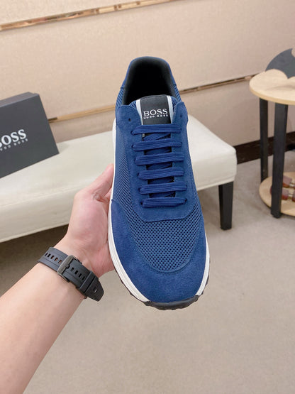 Boss Italian Leather Casual Sneakers