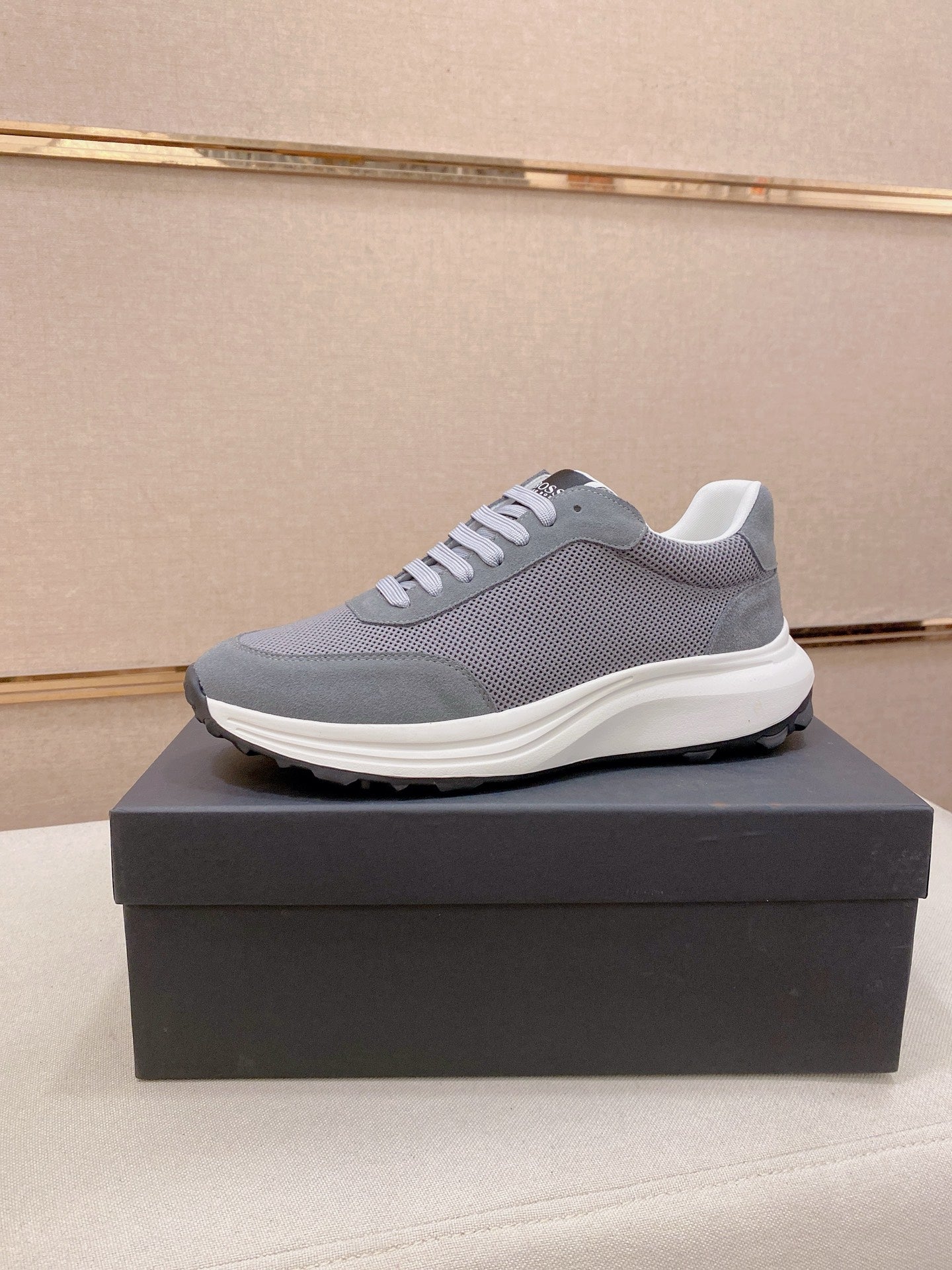 Boss Italian Leather Casual Sneakers