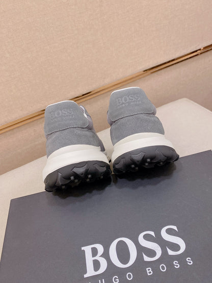 Boss Italian Leather Casual Sneakers