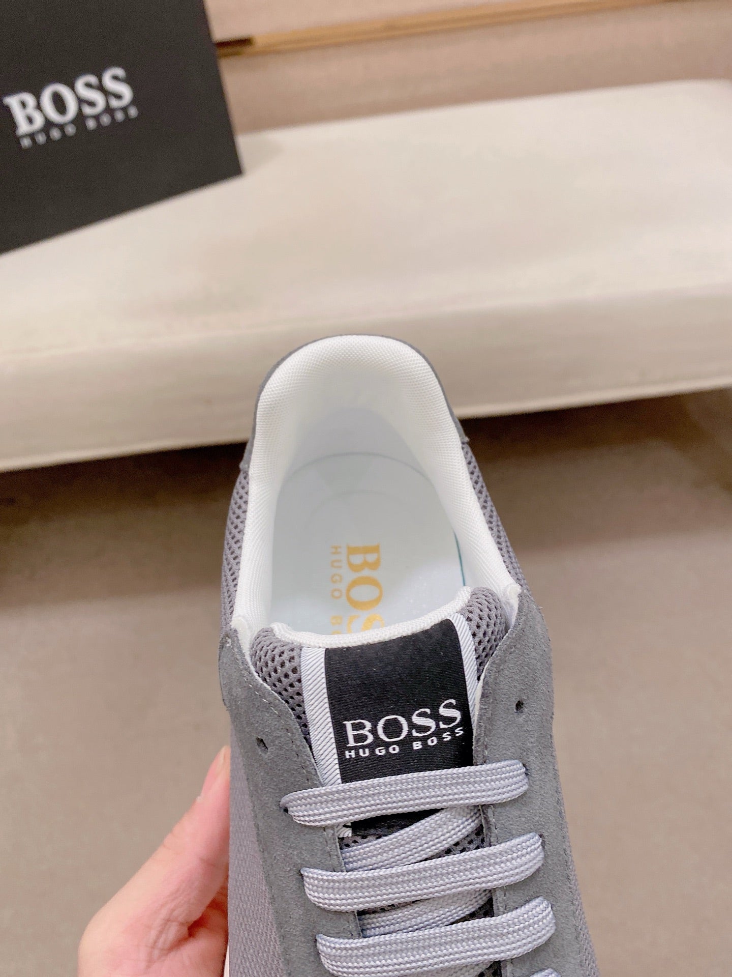 Boss Italian Leather Casual Sneakers