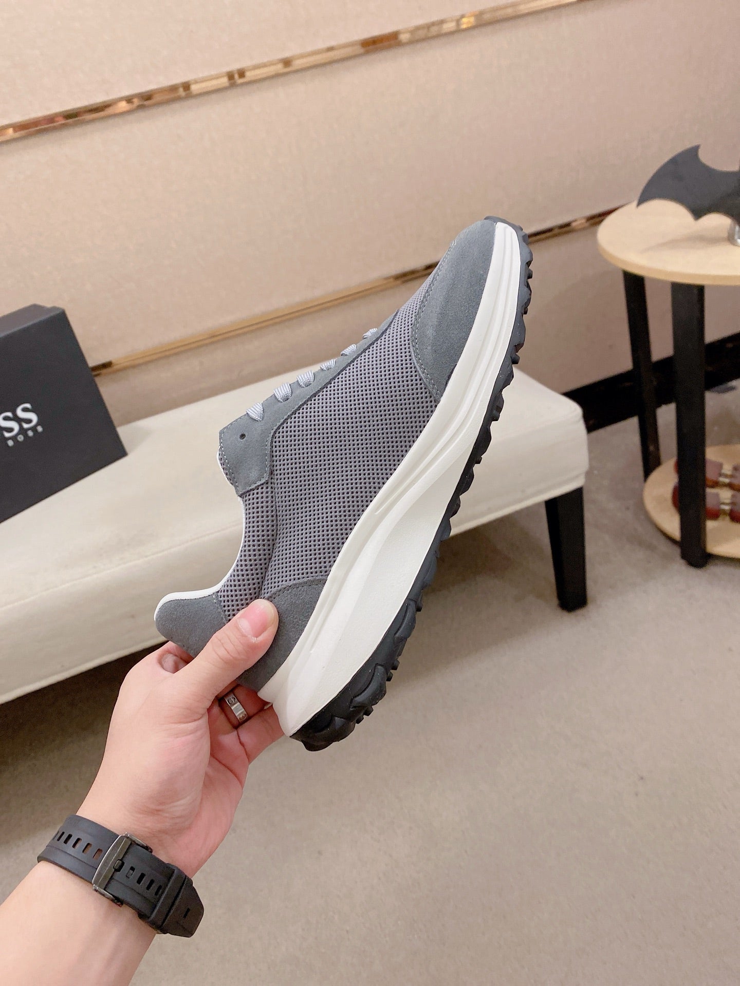 Boss Italian Leather Casual Sneakers