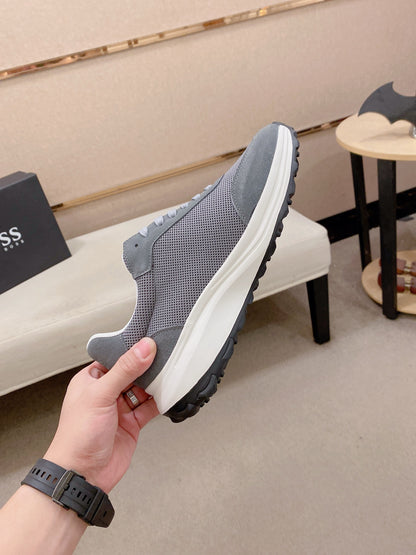 Boss Italian Leather Casual Sneakers