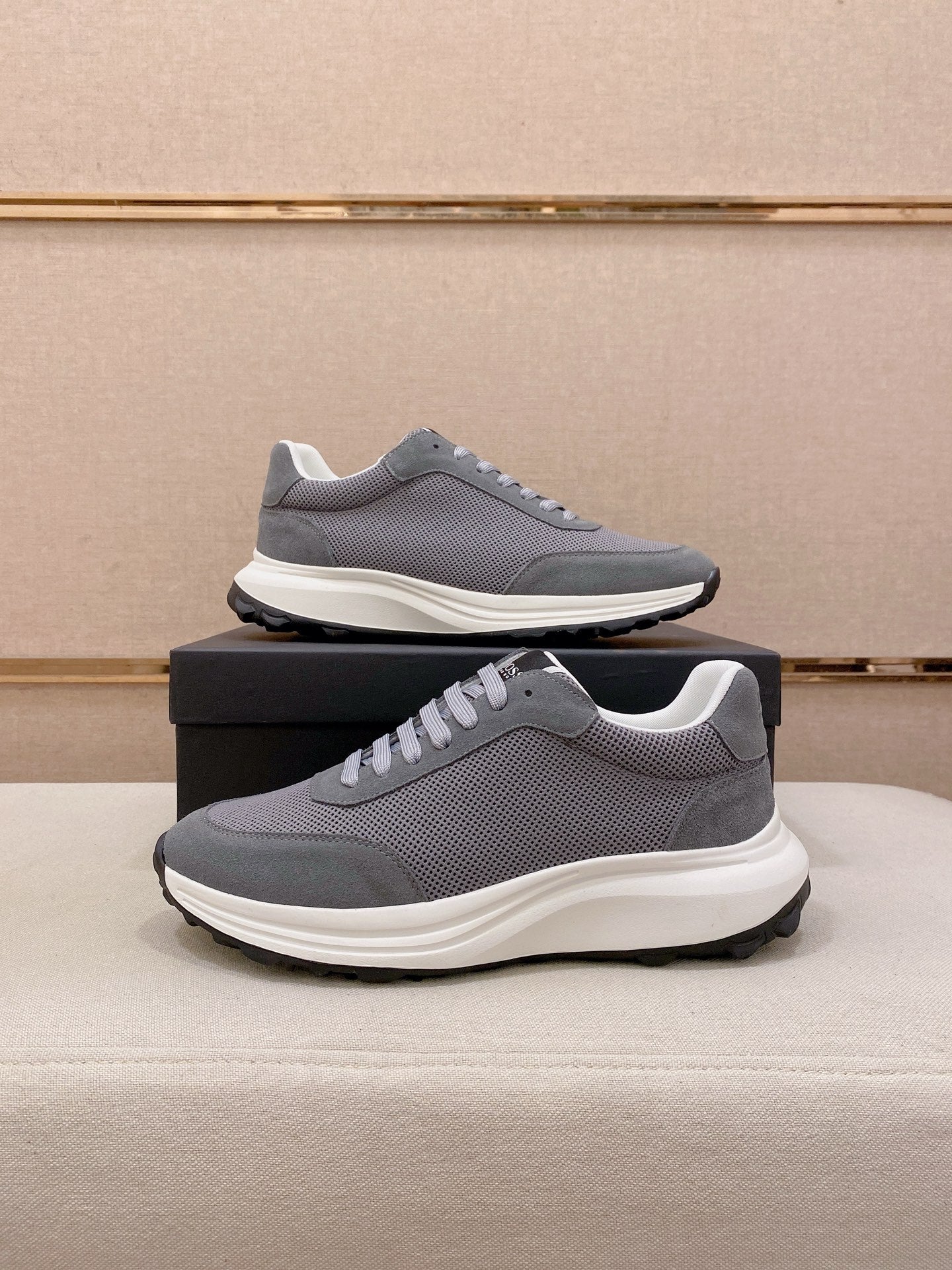 Boss Italian Leather Casual Sneakers