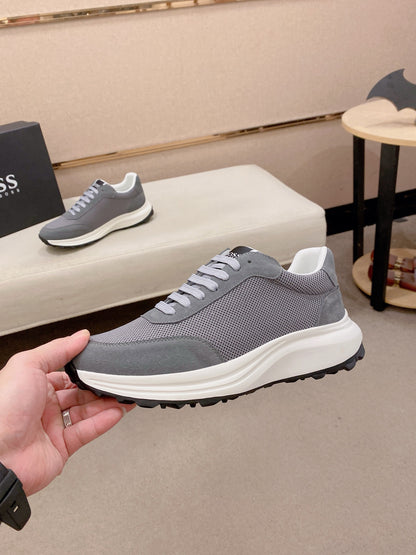 Boss Italian Leather Casual Sneakers