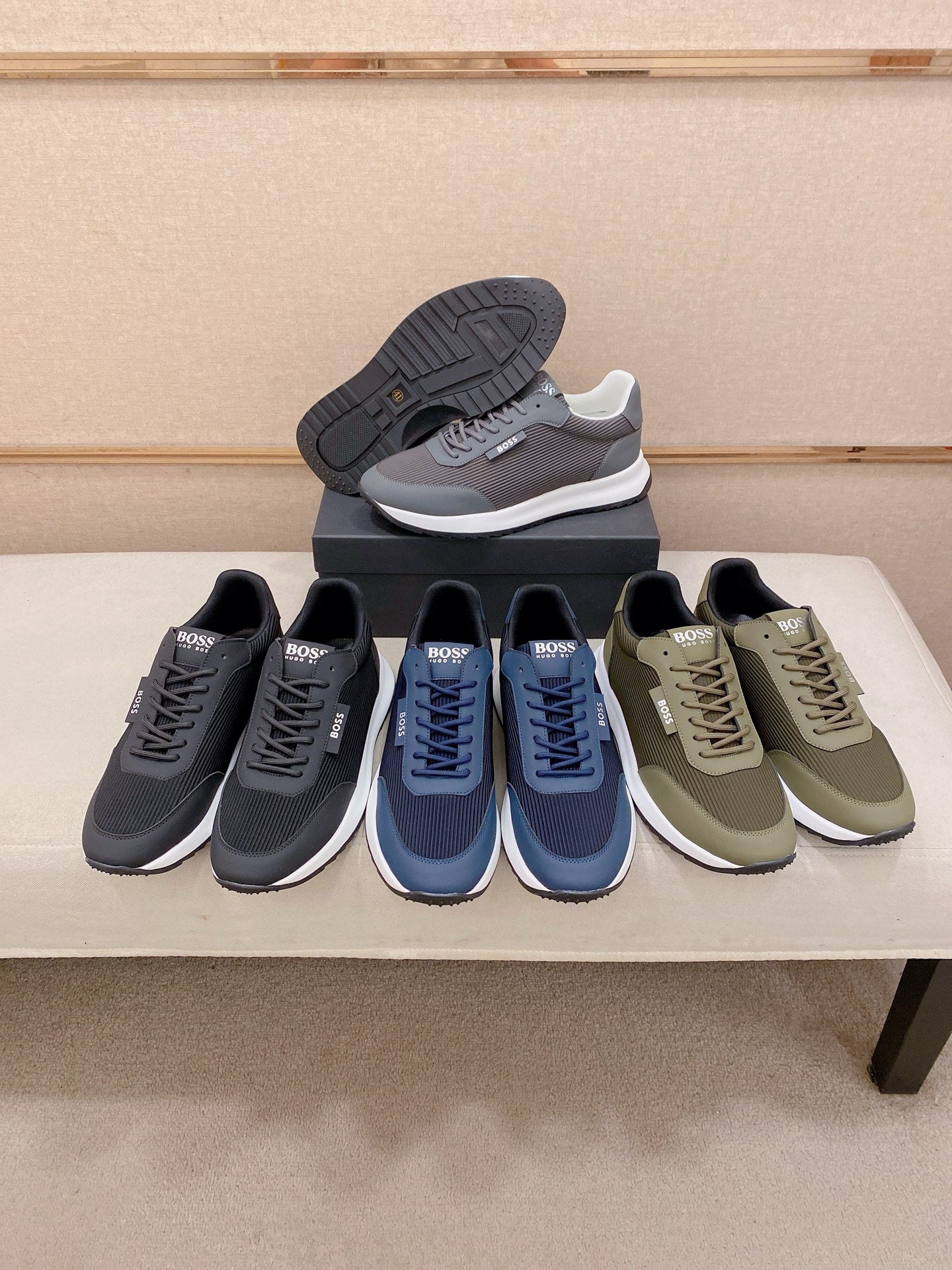 Boss Italian Leather Casual Sneakers