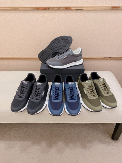 Boss Italian Leather Casual Sneakers