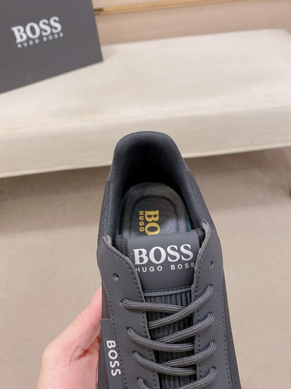Boss Italian Leather Casual Sneakers