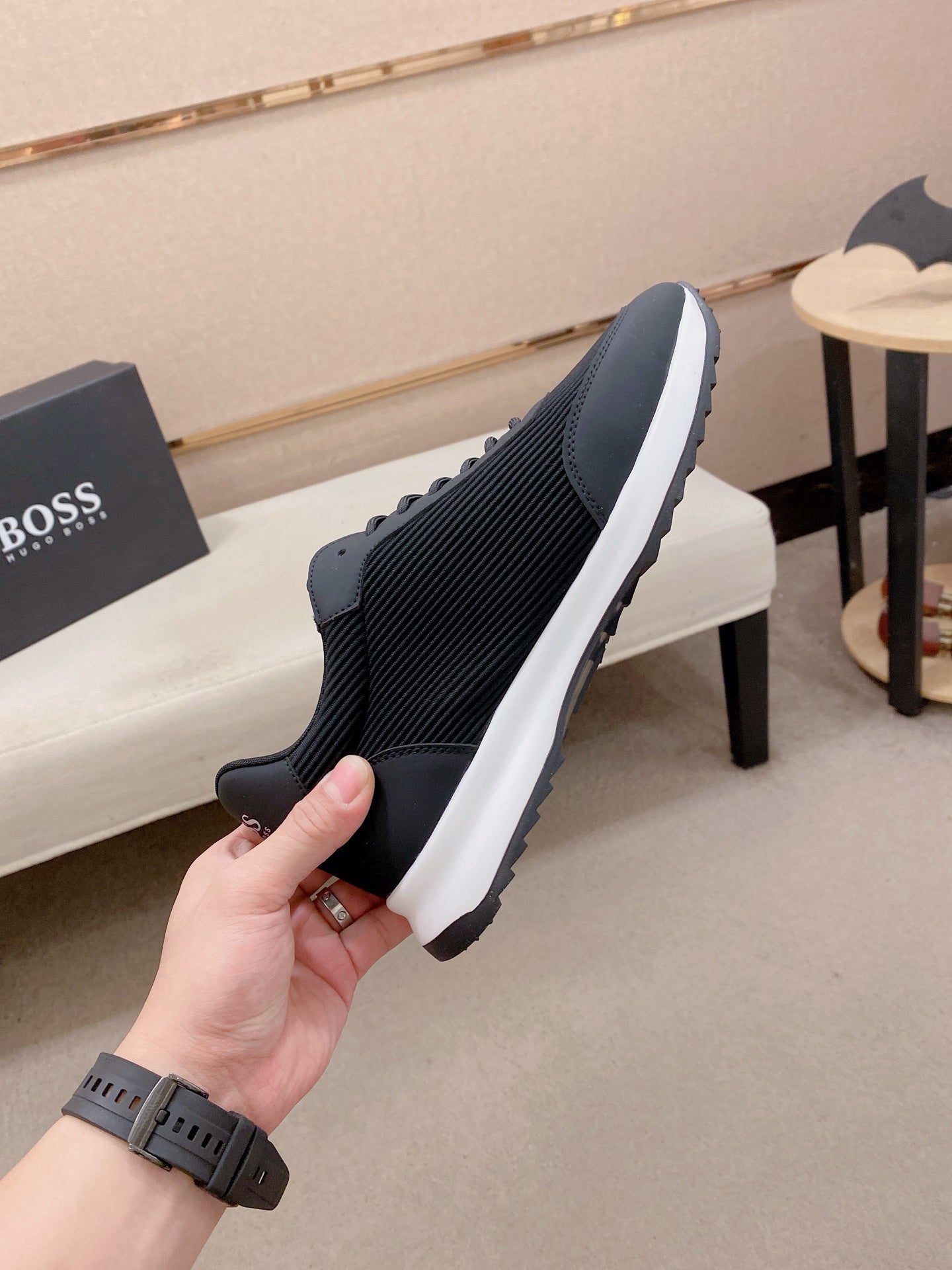 Boss Italian Leather Casual Sneakers
