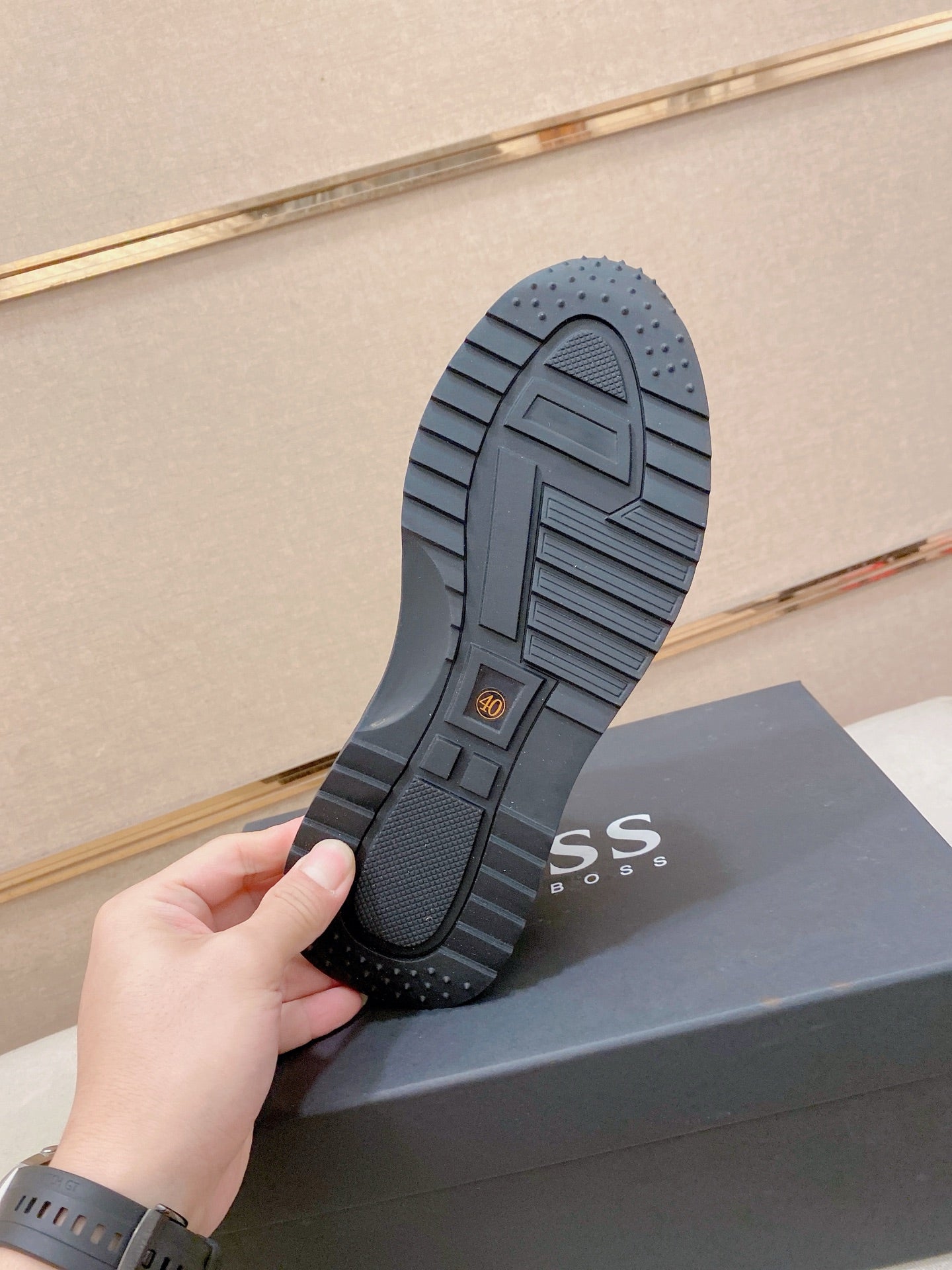 Boss Italian Leather Casual Sneakers