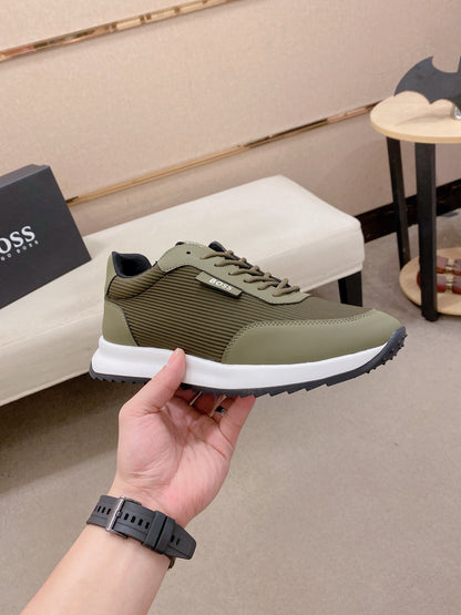 Boss Italian Leather Casual Sneakers