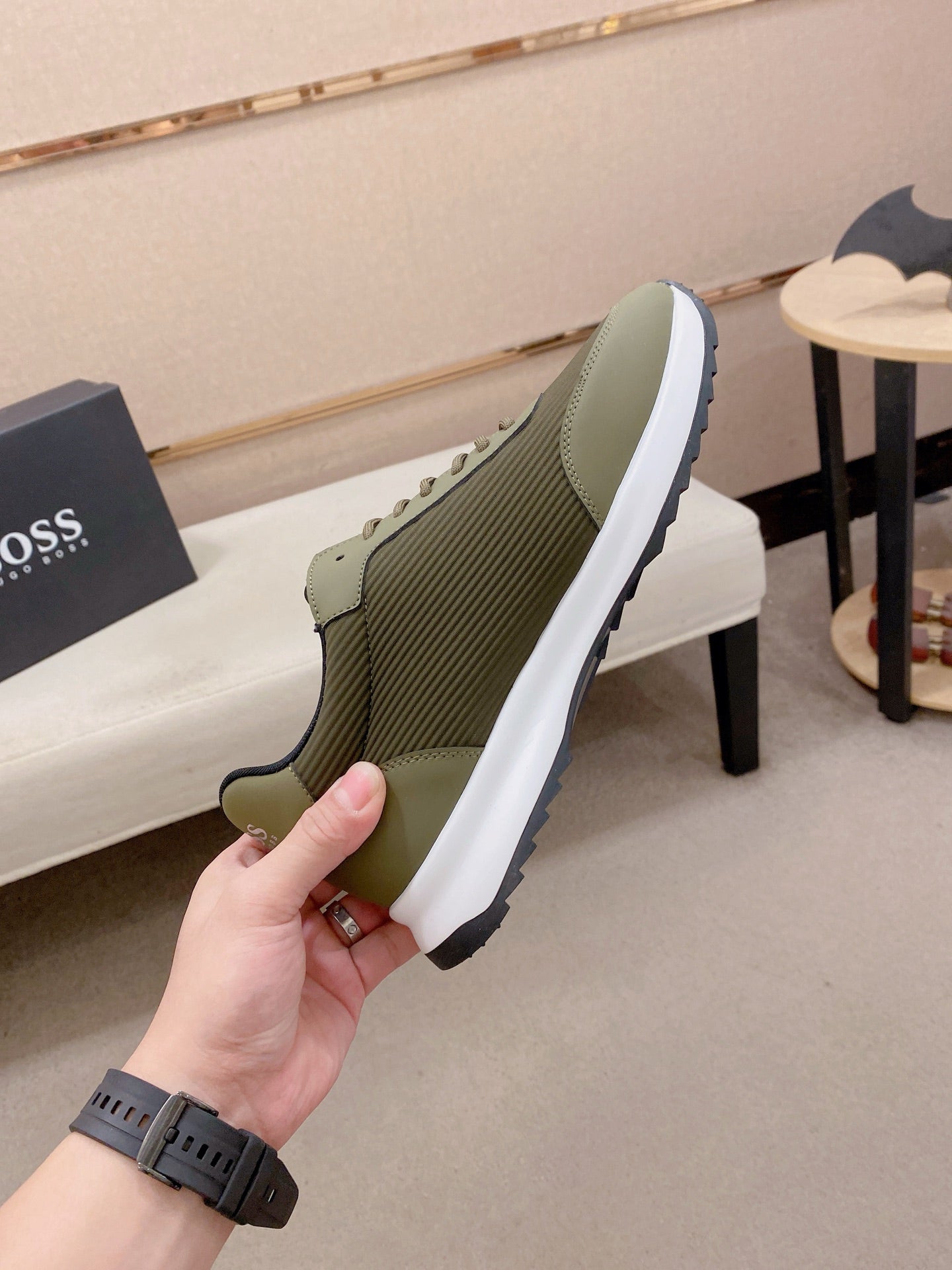 Boss Italian Leather Casual Sneakers