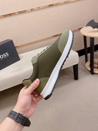 Boss Italian Leather Casual Sneakers
