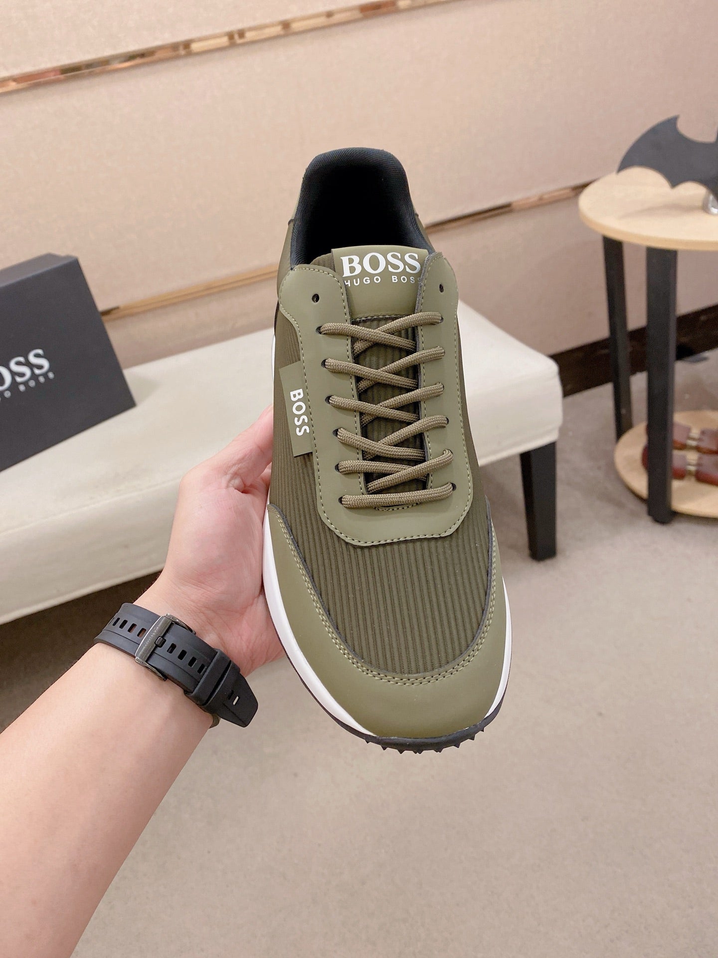 Boss Italian Leather Casual Sneakers