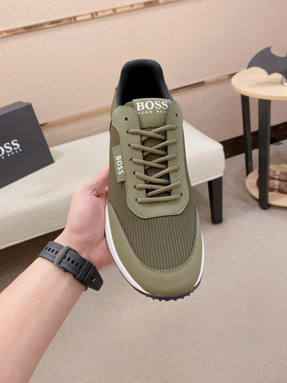 Boss Italian Leather Casual Sneakers