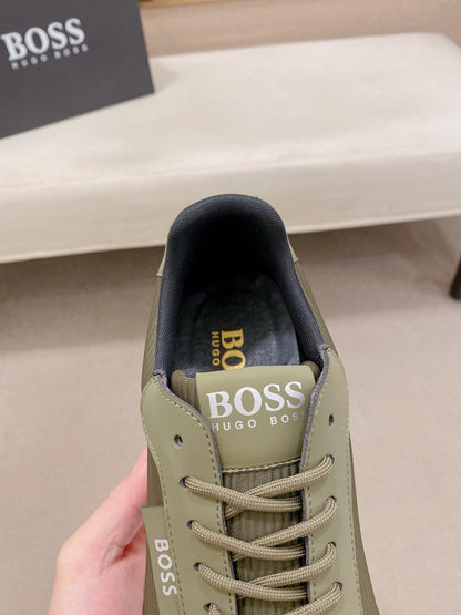 Boss Italian Leather Casual Sneakers