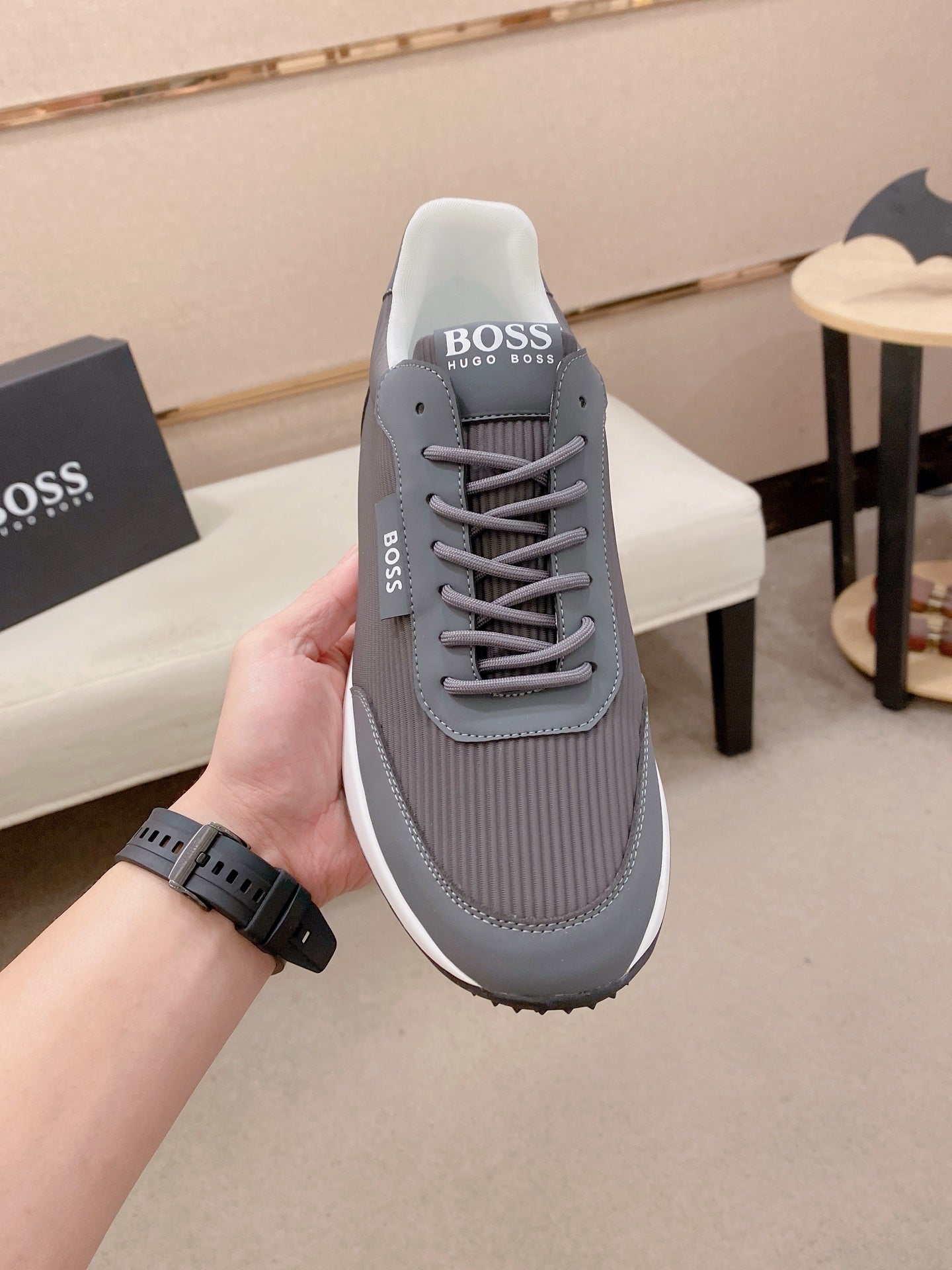 Boss Italian Leather Casual Sneakers