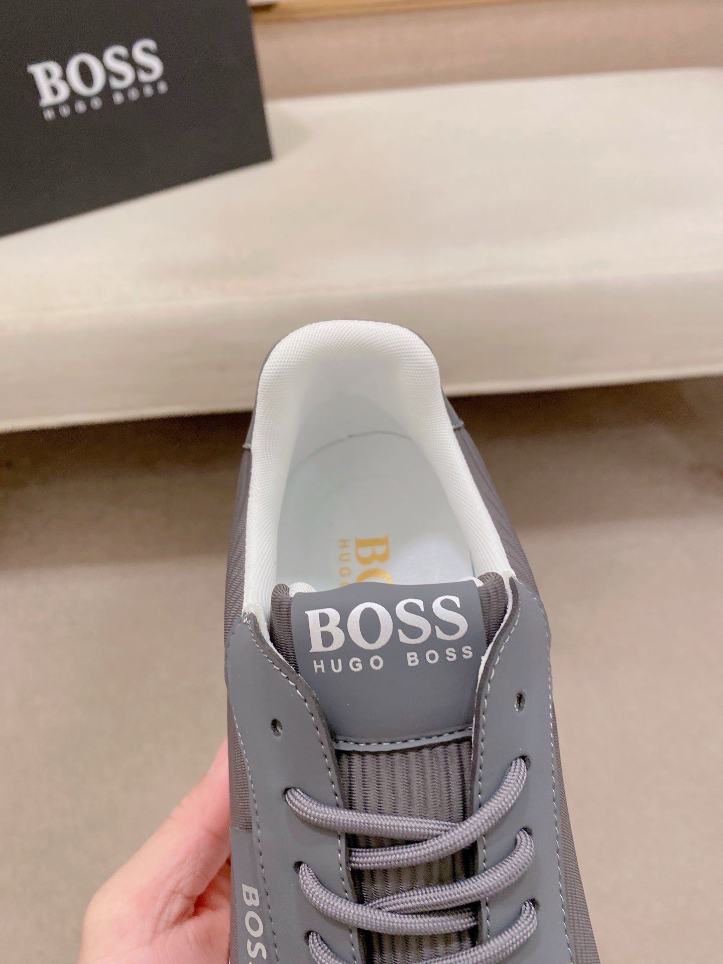 Boss Italian Leather Casual Sneakers