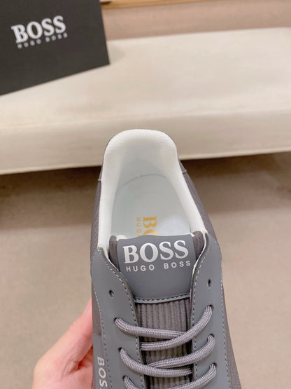 Boss Italian Leather Casual Sneakers