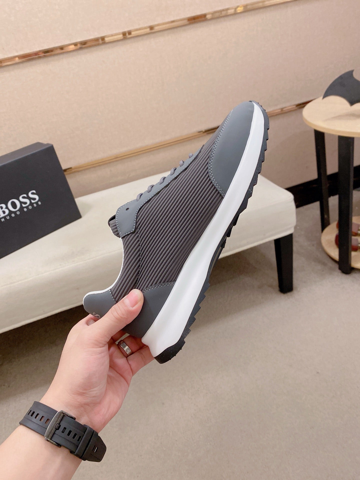 Boss Italian Leather Casual Sneakers