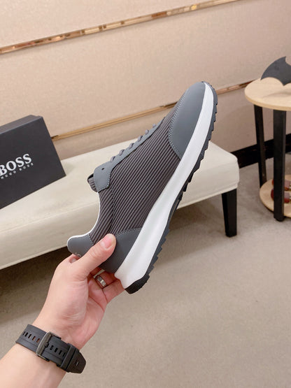 Boss Italian Leather Casual Sneakers